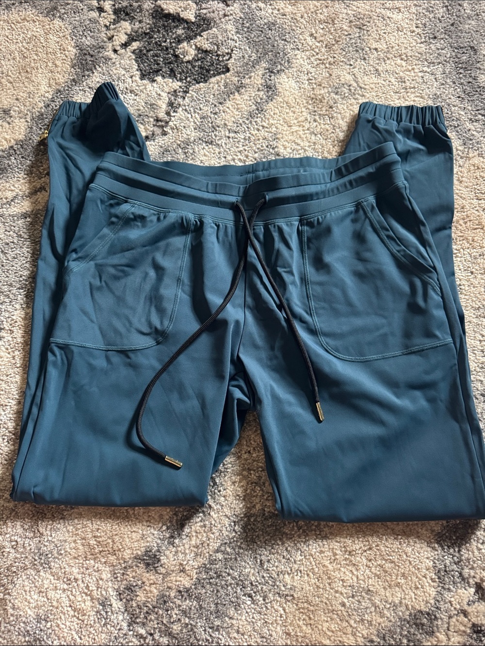 ZYIA Teal Peak Zipper Joggers